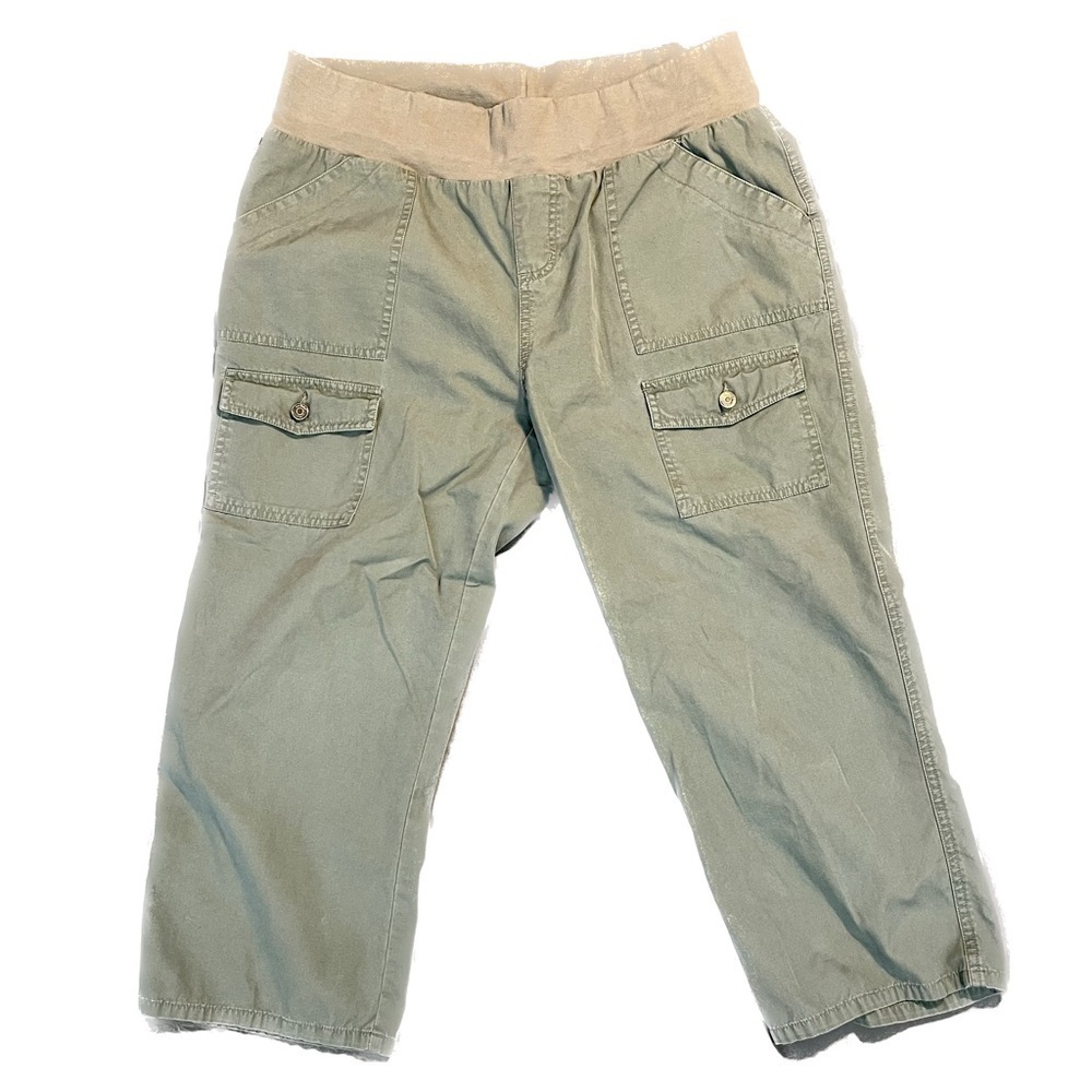 Oh Baby! By Motherhood Army Green Cropped Cargo Pants Medium